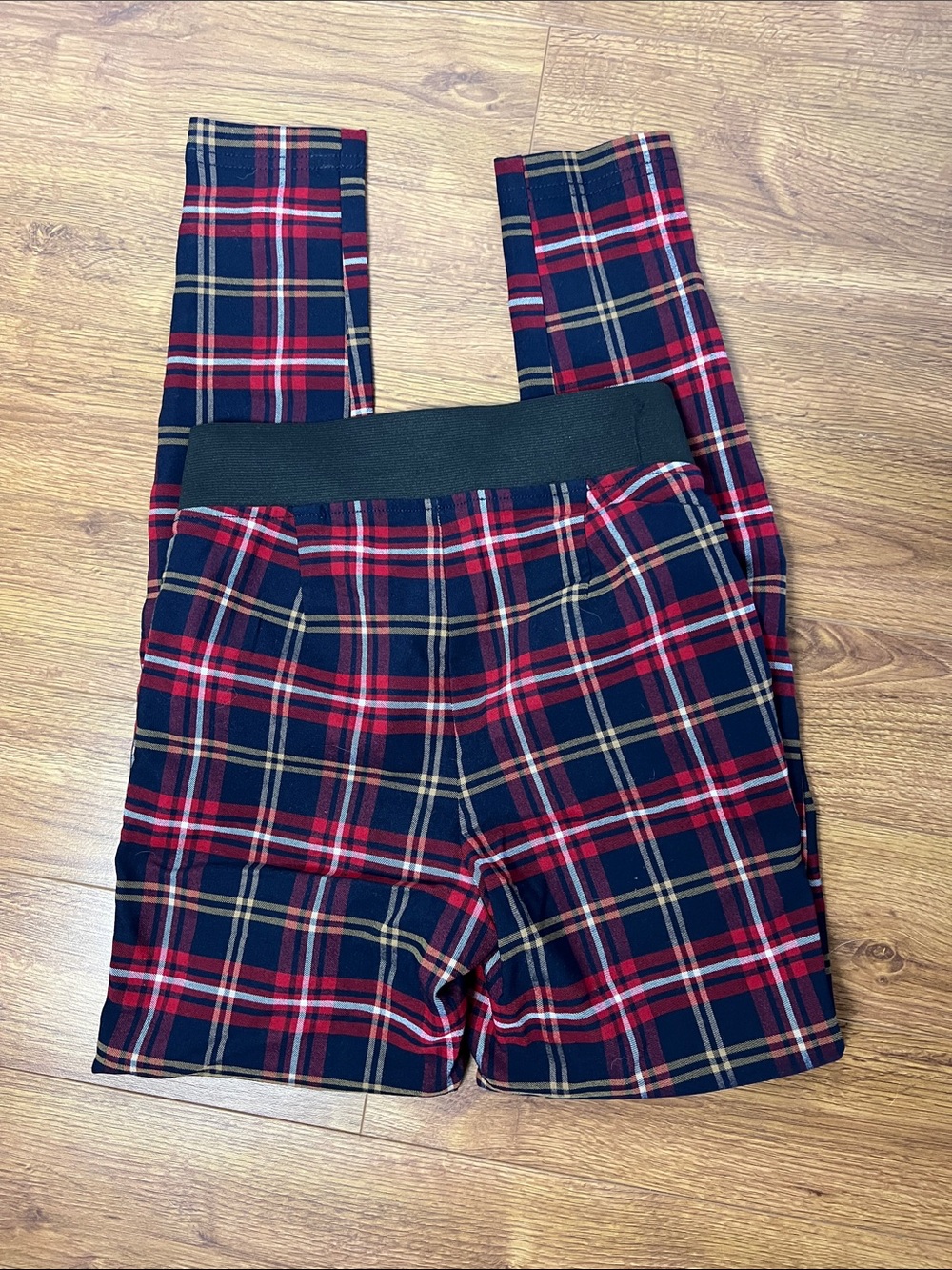 Eclipse Red and Navy Plaid Pull on Pants